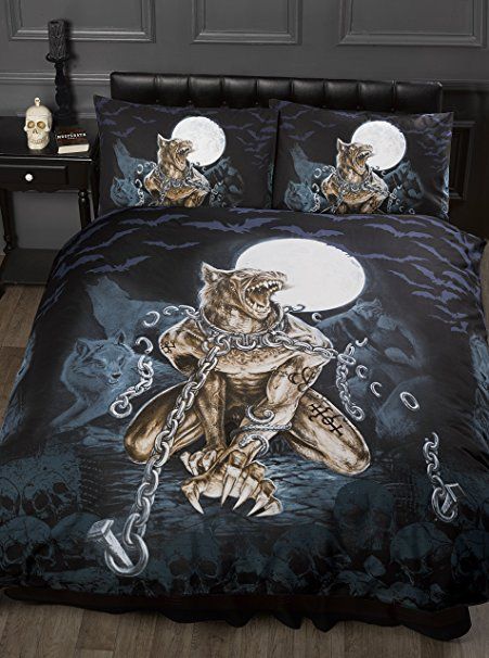Double Bed Loups Garou, Alchemy Gothic Skeletons Gothic Double Duvet Cover