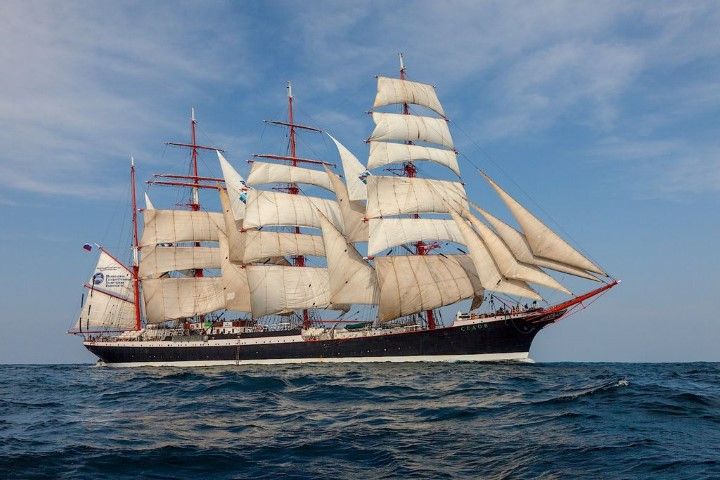 Най-големият ветроход в света отново идва във Варна Old Boats, Wooden Ship, Seaman, Wooden Boats, Tall Ships, Water Crafts, Sailing Ships, Architecture, Sailboats