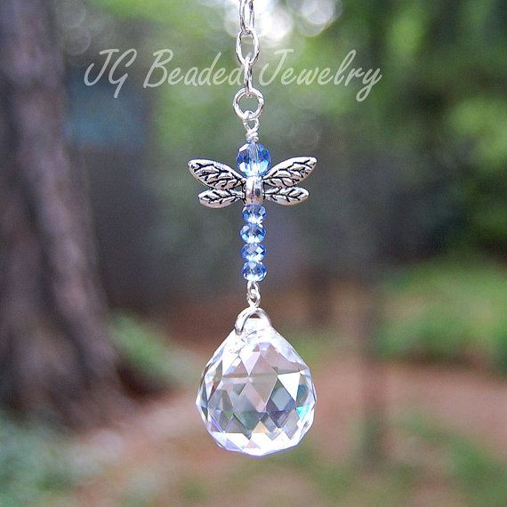 Dragonfly Beaded Crystal Hanging Decoration