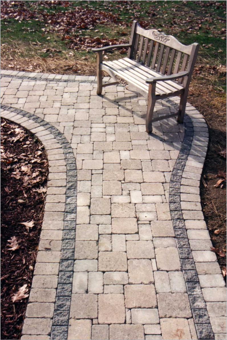 random pavers with a double border | Walkway landscaping ... random pavers with a double border | Walkway landscaping ... on Patio Paver Walkway Ideas id=75885