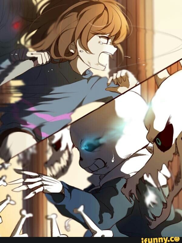sans vs chara megalovania undertale frisk anime chara