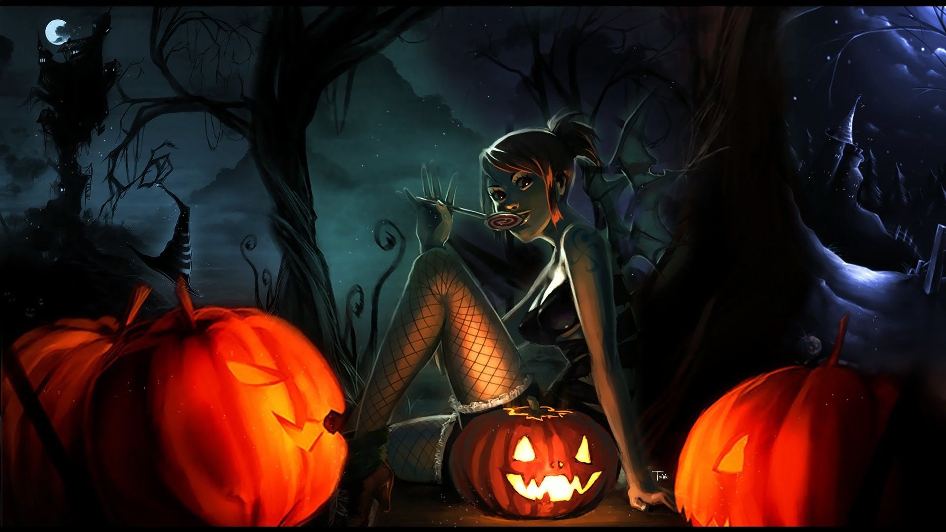 Halloween Anime Nami Halloween Finewallpapers Eu Halloween Backgrounds Halloween Art Scary Halloween Pictures