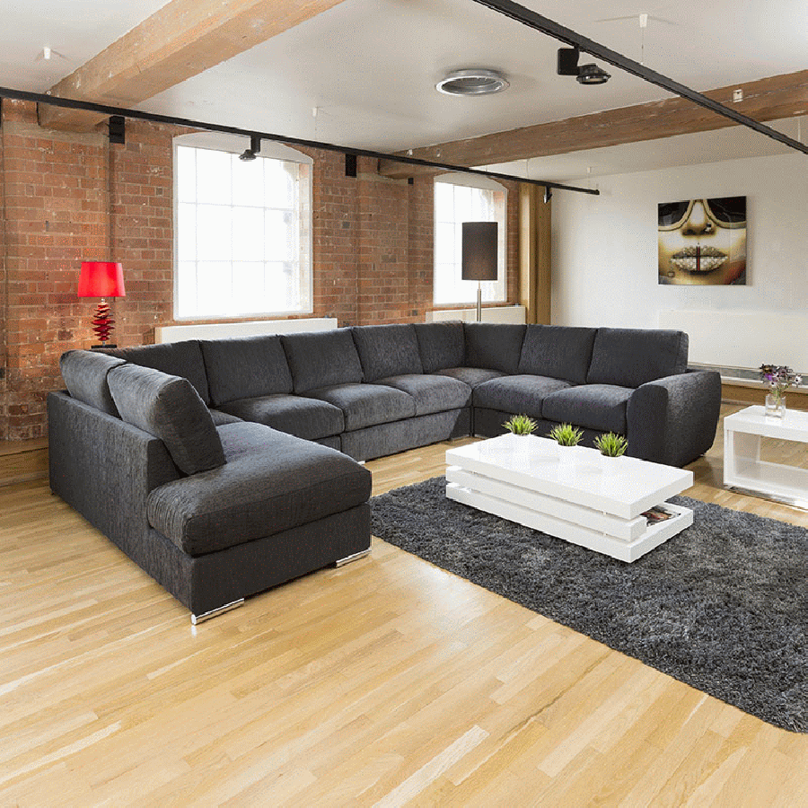 Gala Extra Large Settee Corner U L Shape Black 4 0 Metre X 2 6 Explore U Shaped Sofa Additional Information And More Gala Extra Large Settee Corner
