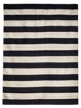 Kilim Relax Large Stripes Tejido Plano Alfombras Rayas Blancas Y Negras