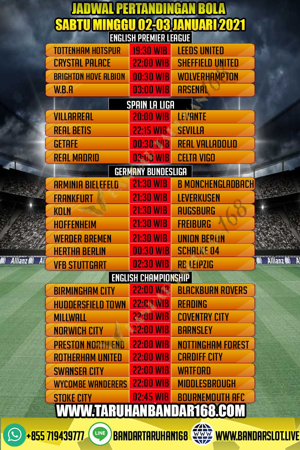 Pin di JADWAL PERTANDINGAN BOLA