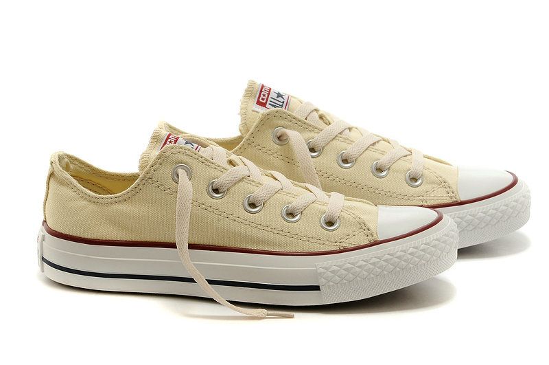 cream colored converse