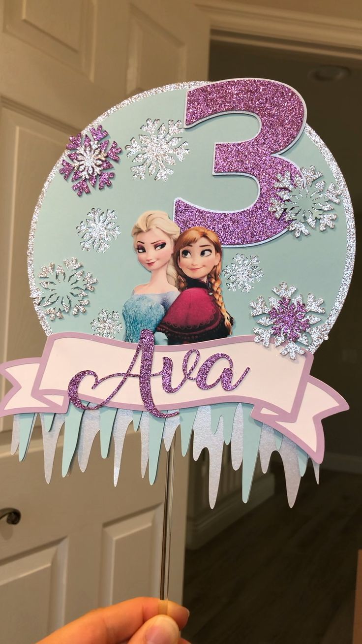 Frozen cake topper