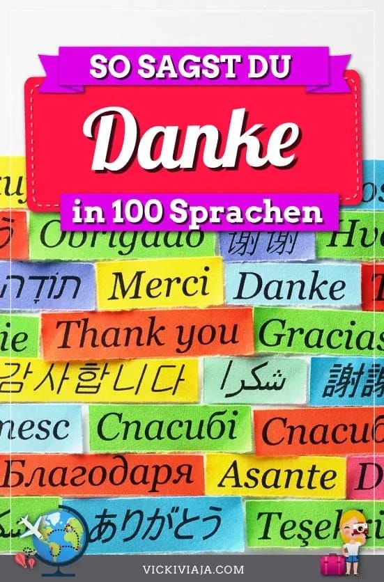 Danke in 100 verschiedenen Sprachen - Weltweit