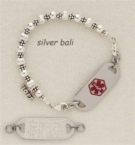 Medical Bracelets For Women Sterling Medical Bracelets For Women Sterling
