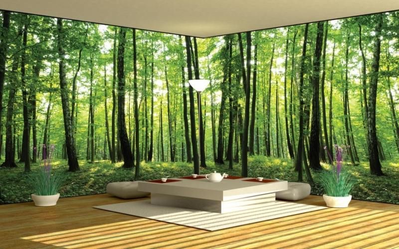 poster mural xxl en vert au motif végétation abondante Ev için - murales con fotos poster mural xxl en vert au motif végétation abondante Ev için - murales con fotos