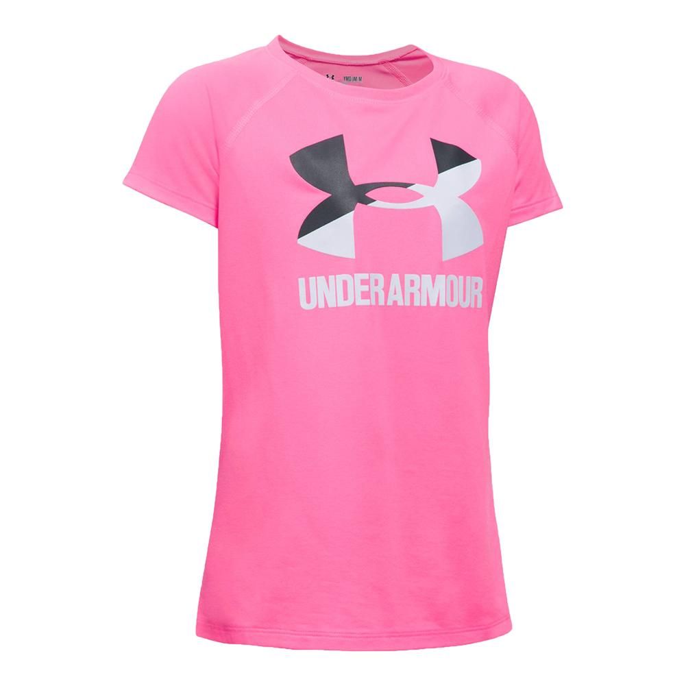 Under Armour Childrens Big Logo Tee Solid Ss Raglan Sleeves Short-Sleeve Shirt