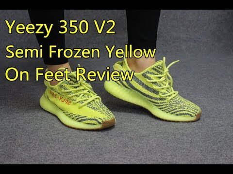 yeezy semi frozen yellow on feet