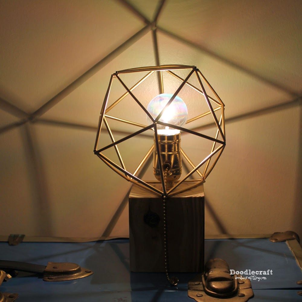 reclaimed wood lamp with