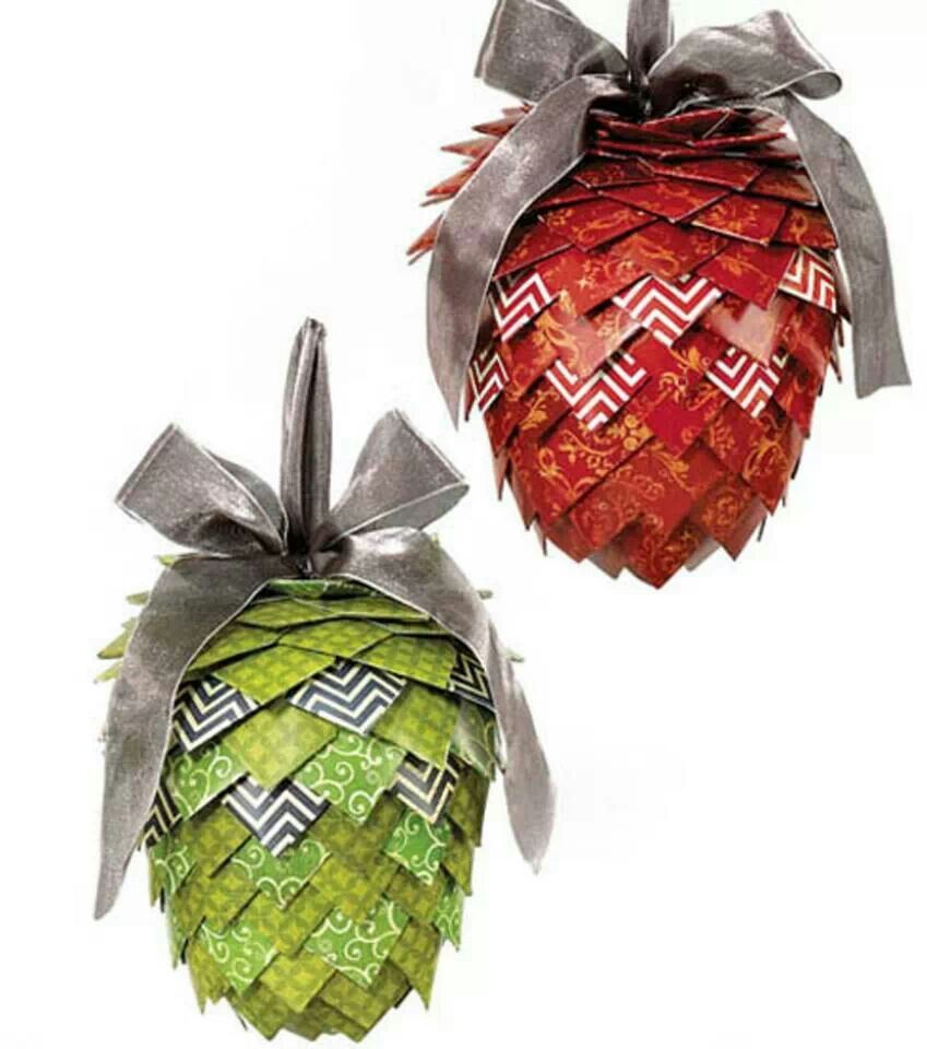 Neat Paper Pinecones Christmas Decorations Christmas Crafts Holiday Crafts