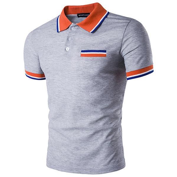 Mens Check Polo Shirts Summer Casual Cotton Short Sleeve Shirt Tops Size S-2XL