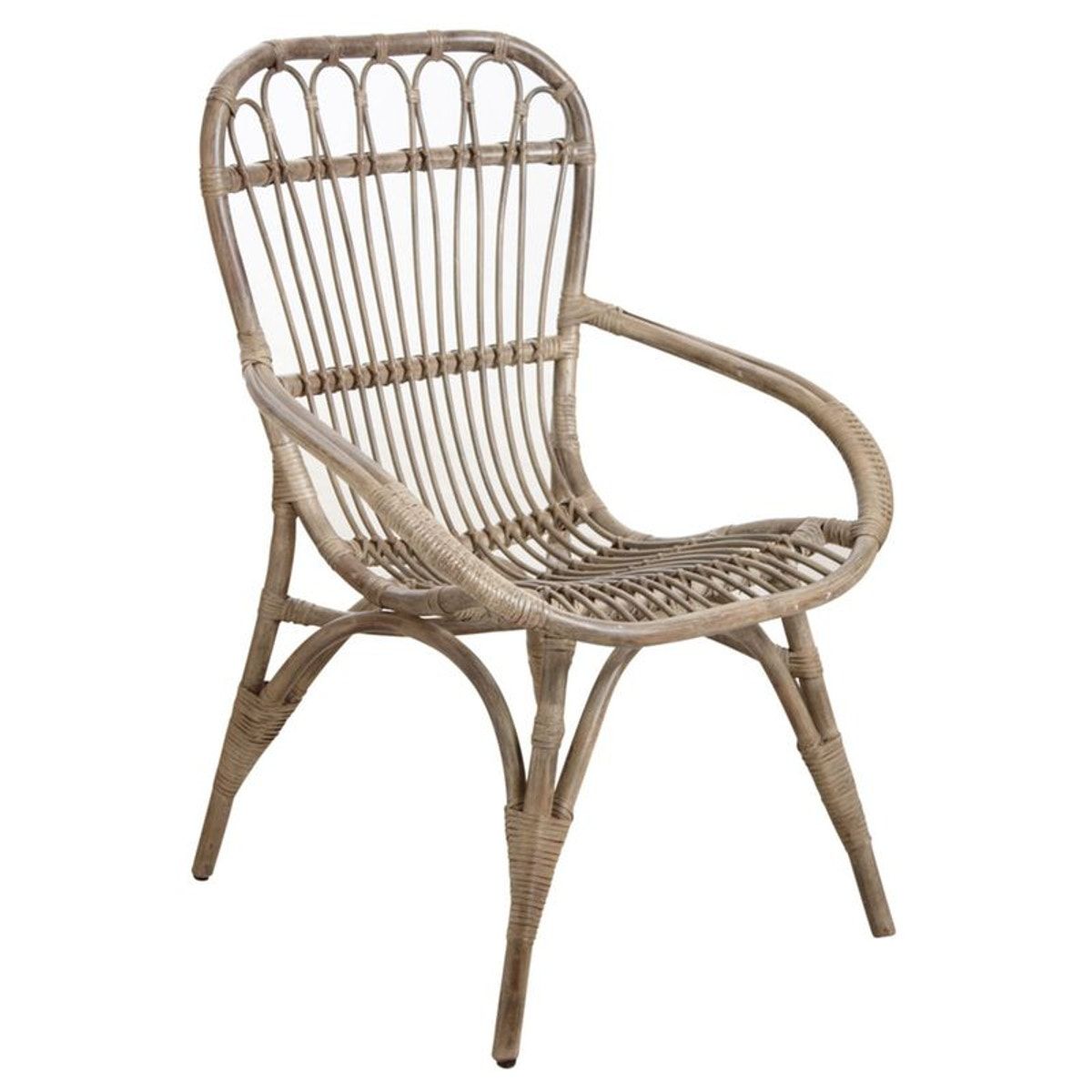 En TailleTaille Rotin Fauteuil Maéva in Gris Unique SUVpzM