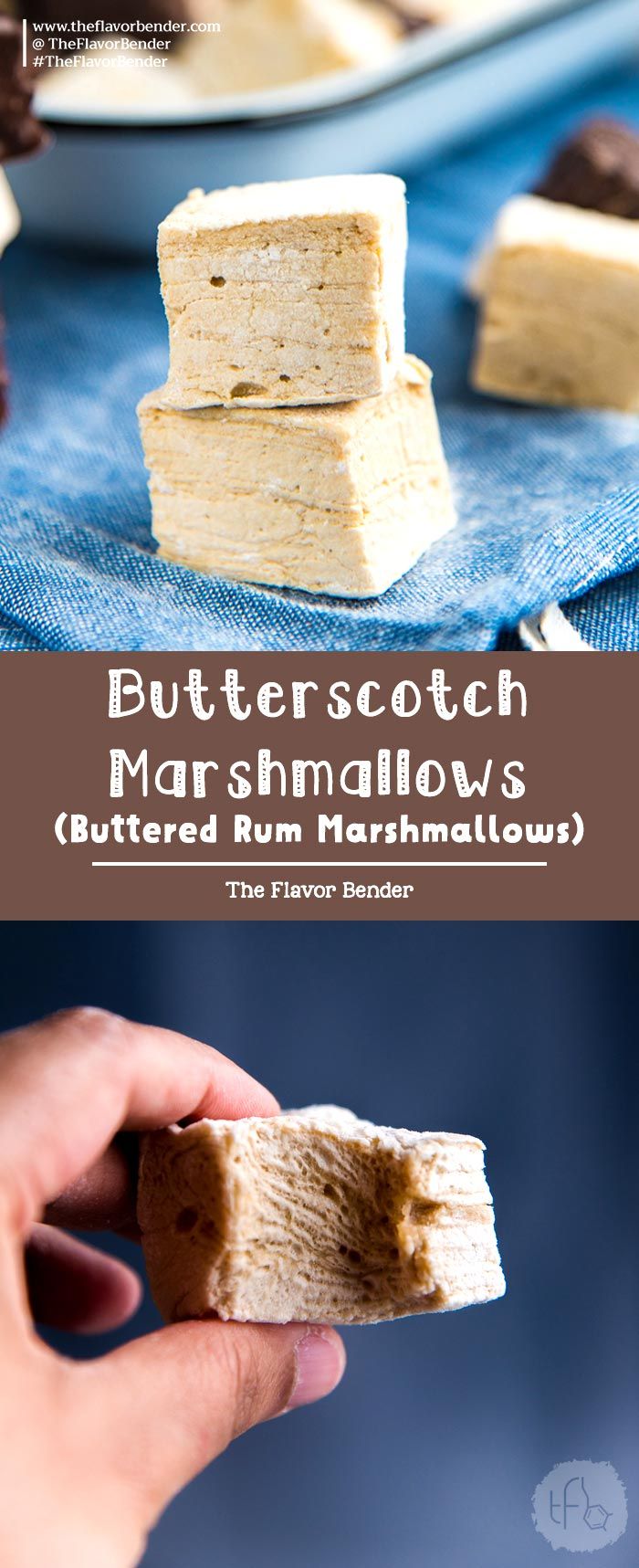 Butterscotch Marshmallows (Buttered Rum Marshmallows) - The Flavor Bender #marshmallows