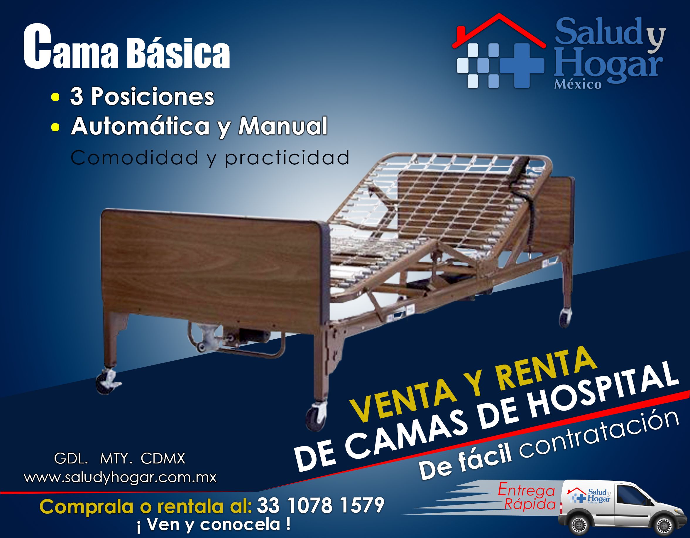 Cama Eléctrica Tipo Hospitalaria De 3 Posiciones Adquiérala Ahora A Un Precio Especial Mas Información Https Goo Camas Hospitalarias Camas Hospitalarios