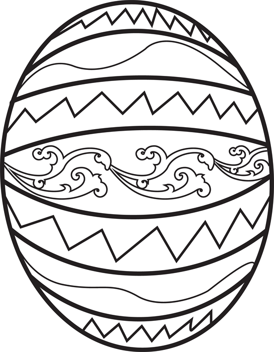 Easter Egg Coloring Page 1
