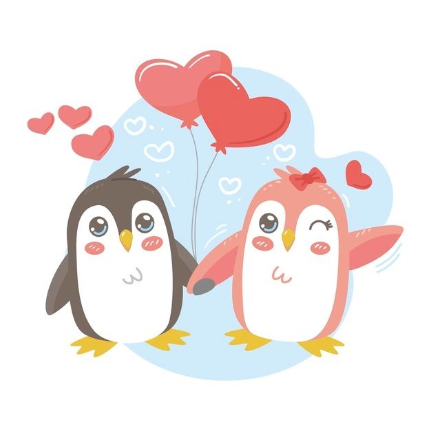 Милая пара животных на день святого вале... | Free Vector #Freepik #freevector #heart #love #animal #cute San Valentino, Cute Pictures, Vector Free, Valentines Day, Doodles, Kawaii, Stickers, Diy, Anime
