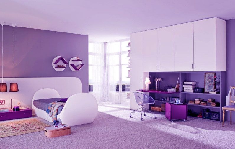 Amazing Girls Room Paint Ideas Part - 7: Find Girls Bedroom Paint Ideas That You Want : Purple Bright Paint Ideas For Teenage Girls