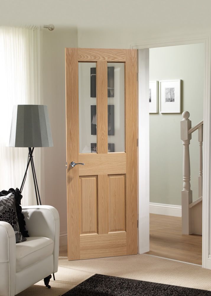 Malton Pre Finished Internal Oak Door With Clear Bevelled