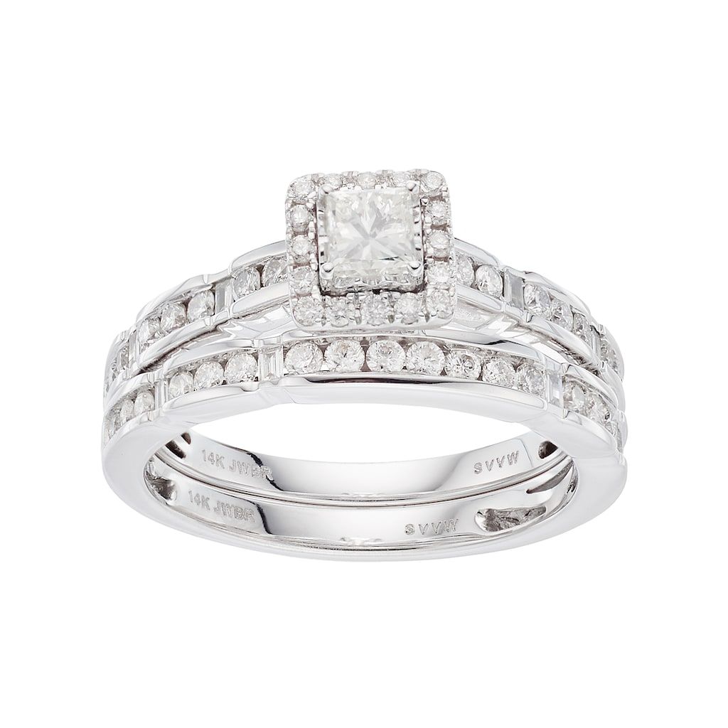 Simply Vera Vera Wang 14k White Gold 1 Carat T W Diamond Square