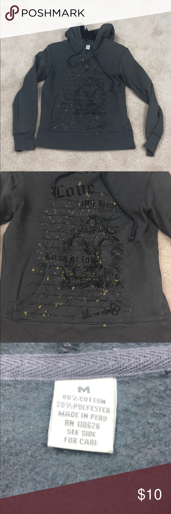 Gray graphic hoodie Gray graphic hoodie