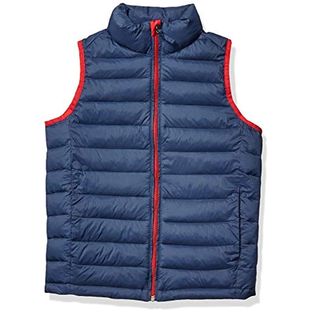 Essentials Boys Light-Weight Water-Resistant Packable Puffer Vest