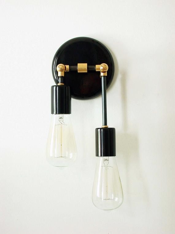 Double Wall Sconce Black Lamp Modern Lighting Bedroom Lights Lamps - Double Wall Sconce Bathroom Double Wall Sconce Black Lamp Modern Lighting Bedroom Lights Lamps - Double Wall Sconce Bathroom