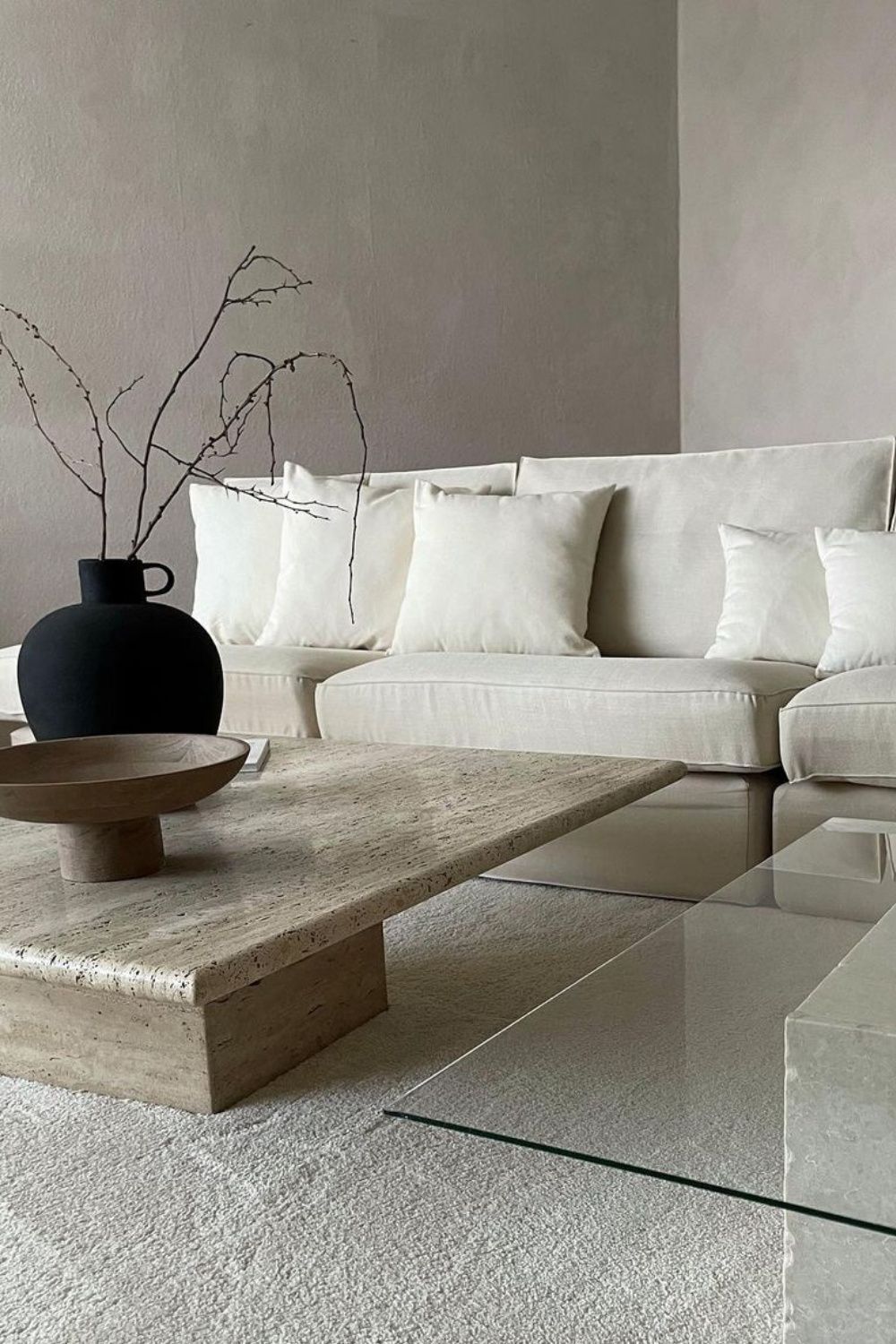 Let's talk concrete walls, a greige color palette and modern, timeless furniture. Give your urban space a stunning new look with a soft white couch. The perfect complement to a polished space. Timeless Living Room, Living Room White, Living Rooms, Custom Slipcovers, Custom Sofa, Old Sofa, Sofa Handmade, White Couches, Slip Covers Couch