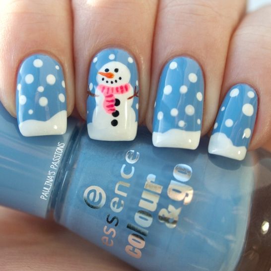 25 Holiday Inspired Nails Holidays, Snowman Nail Art And Snowman Nails Snowman nail art type of thing! - 25 Holiday Inspired Nails Holidays, Snowman Nail Art And Snowman Nails