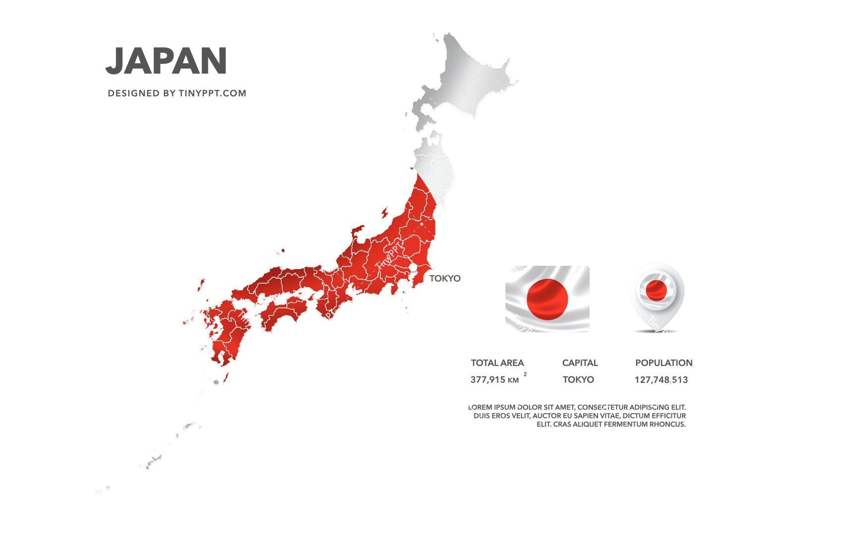 Japan Map Slide PowerPoint