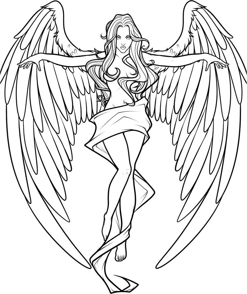 Ange Amour Angel Drawing Angel Coloring Pages Angel Drawing Easy
