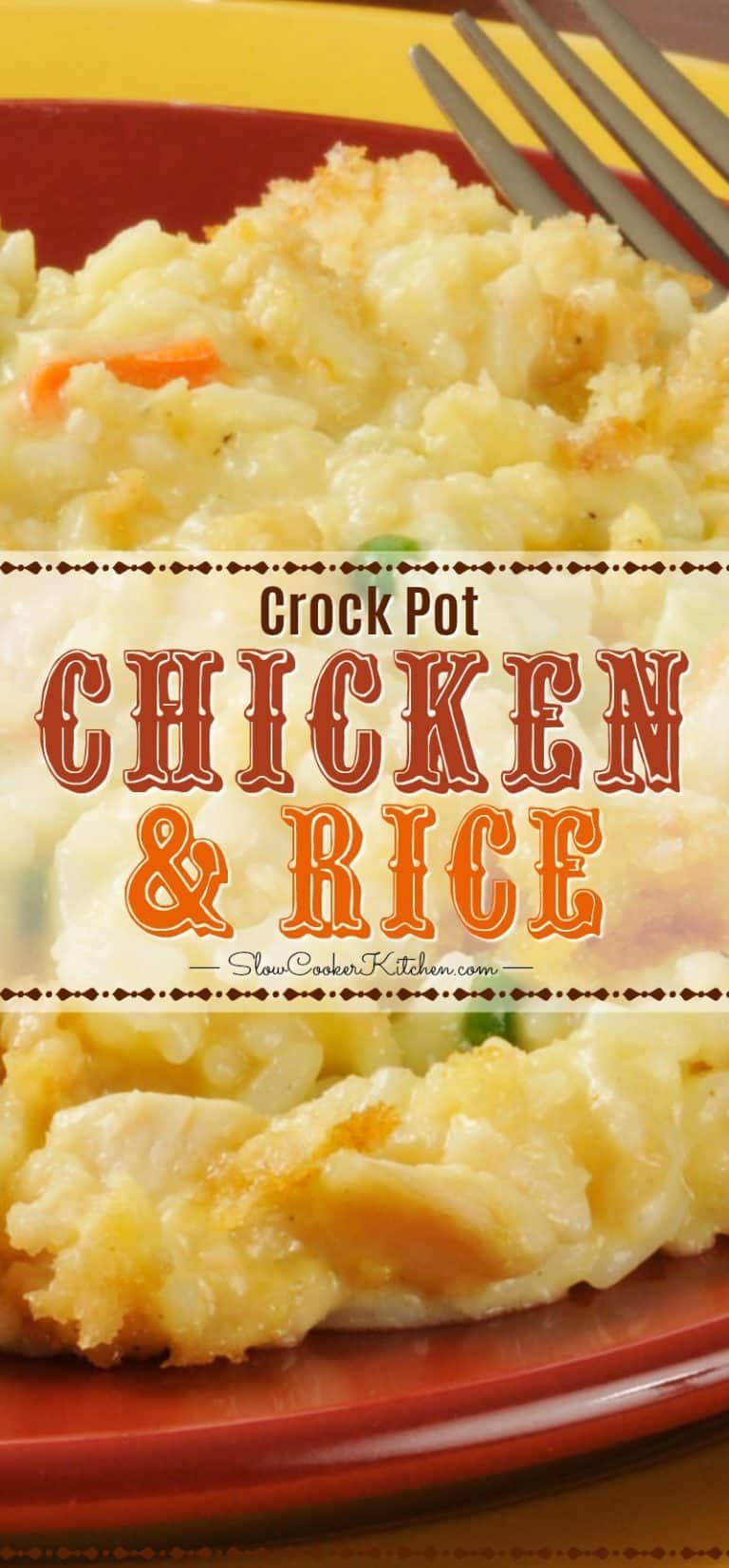 Crock Pot Chicken and Rice #slowcookercrockpots
