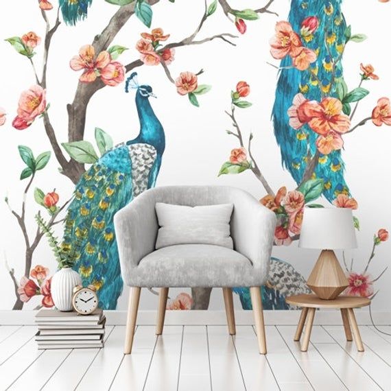 Peacock PeelandStick Removable Wallpaper Removable