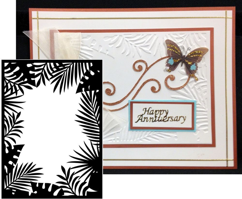 jungle border frame embossing folder darice embossing