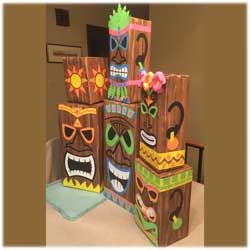 Tropical Island & Hawaiian Luau Themed Party Decorating Ideas Luau Theme Party, Beach Themed Party, Tiki Party, Party Themes, Party Ideas, Hawaiian Grass Skirt, Hawaiian Luau, Luau Food, Drink Umbrellas