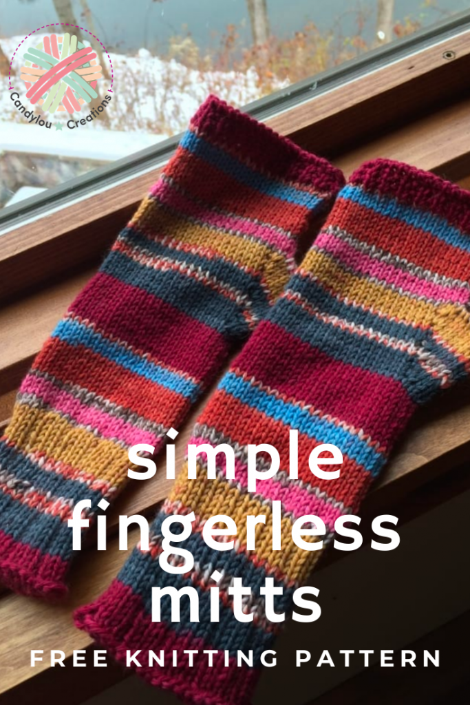 Here are my simple fingerless mittens to knit up with fingering yarn. Pattern, Needle and Yarn suggestions included. Sock Yarn Knitting Patterns, Knitting Gloves Pattern, Glove Pattern, Knitting Kits, Loom Knitting, Knitting Socks, Free Knitting, Knitting Machine, Vintage Knitting