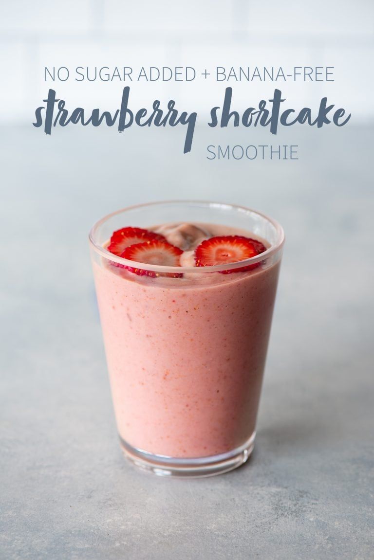 This Strawberry Shortcake Smoothie Is Sweetened With Medjool Dates this-strawberry-shortcake-smoothie-is-sweetened-with-medjool-dates