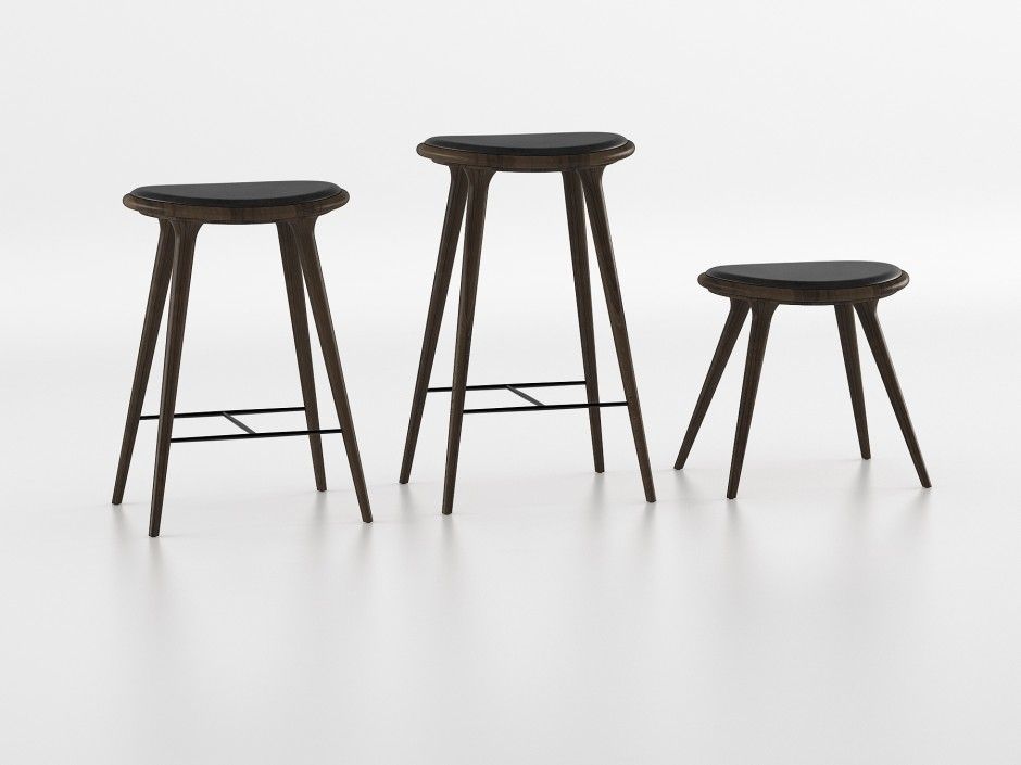 High Stool range by Space Copenhagen | High stool, Low stool Wishbone Bar Stool | Bar stools, Stool, Walnut stools