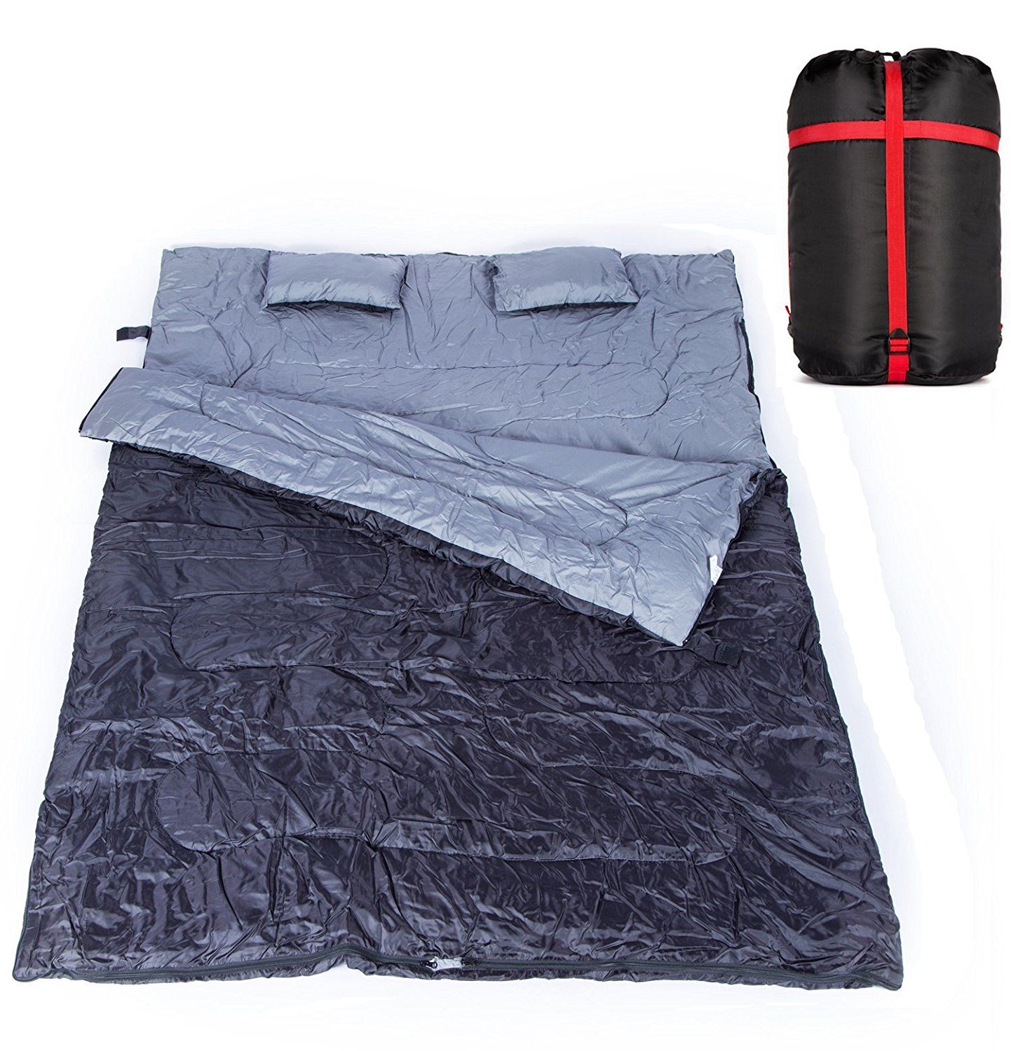 2 Person Giant Double Sleeping Bag With Pillows For A 2 Person Giant Double Sleeping Bag With Pillows For A Carrying Camping Backng Hiking Included 300g M2 3d Cotton Filling Extra