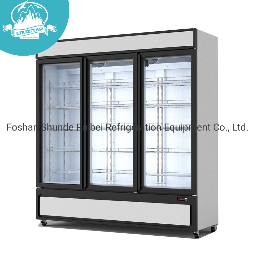 Supermarket Glass Door Vertical Freezer Showcase with Fan Cooling System After-sales Service : on Line Service. Warranty : 3 Years Warranty for Compressor. Capacity : >501L. Door Number : 3 Doors. Type : Display Cooler. Door Type : Swing Door. Power Source : Gas. Temperature Control : Smart Thermostat. Temperature Type : Single-temperature. Defrost Type : Auto Defrost. Function : Cold Storage & Freezing, Cold Storage. Certification : CE, RoHS, UL, ISO, CB, EMC, GS, ETL. Cooling System : Fan Thermostat Temperature, Temperature Control, Freezing Cold, Door Numbers, Refrigerator Freezer, Cooling System, Types Of Doors, Number 3, Glass Door