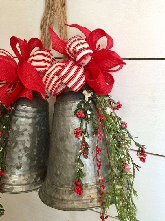large silver bells galvanized christmas bells farmhouse christmas large rustic christmas bells