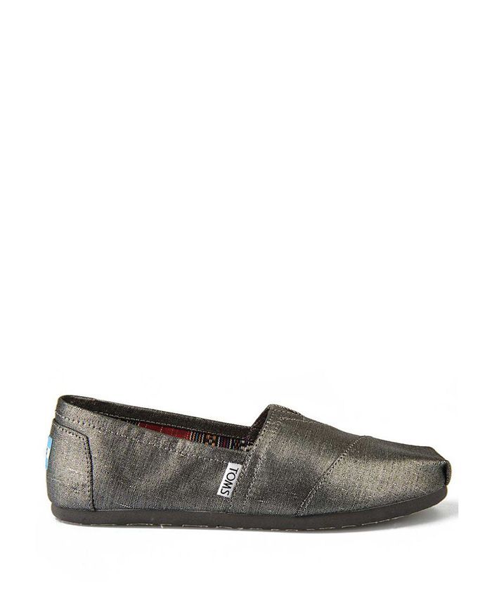 Toms Siyah Metalik Duz Espadril Toms Siyah