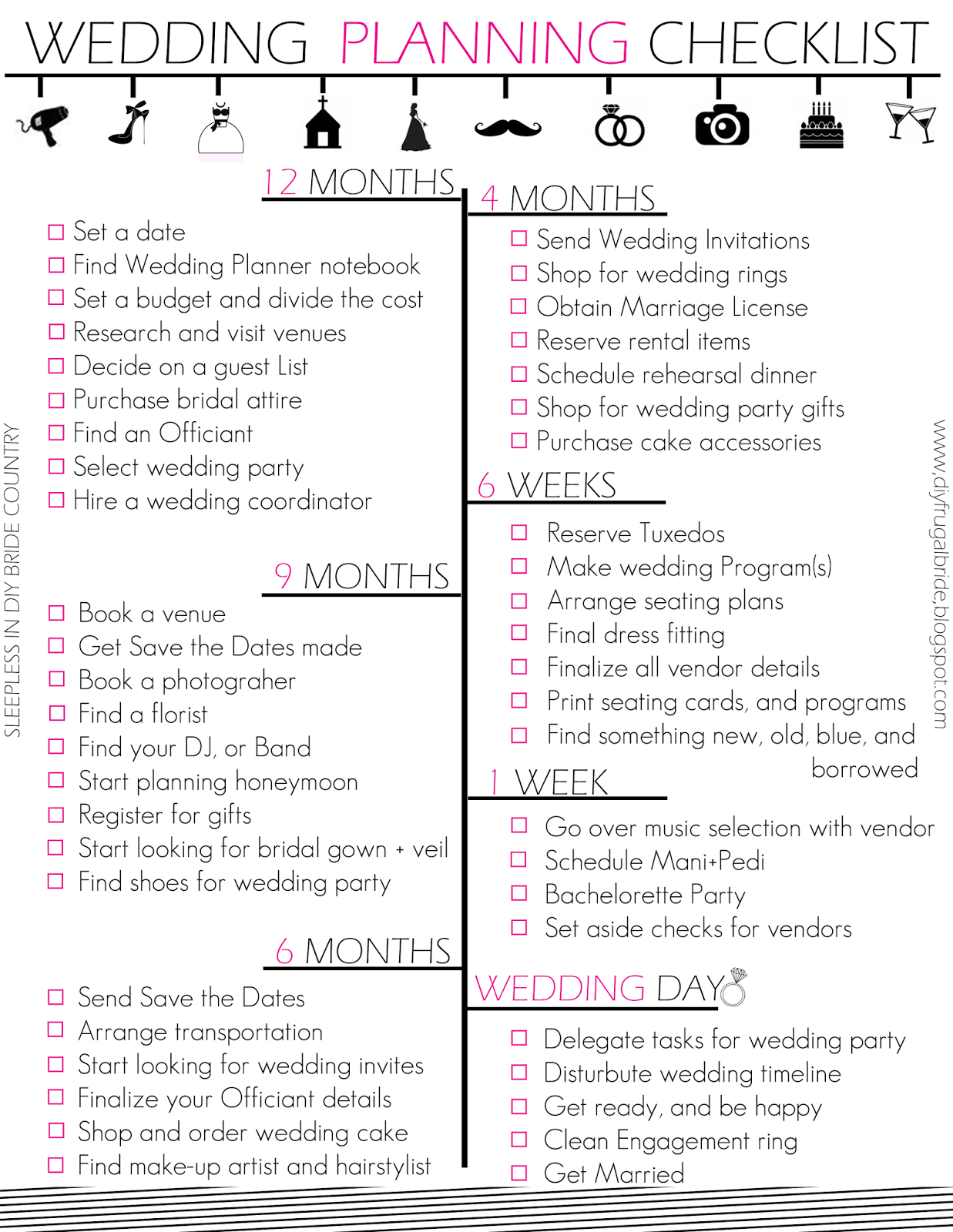 Sleepless In Diy Bride Country Budget Wedding Checklist And Sleepless In Diy Bride Country Budget Wedding Checklist And Tips