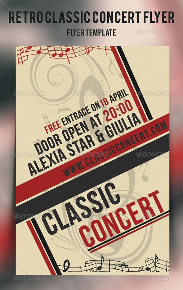 retro classic concert flyer by cata05 retro classic concert concert flyer size