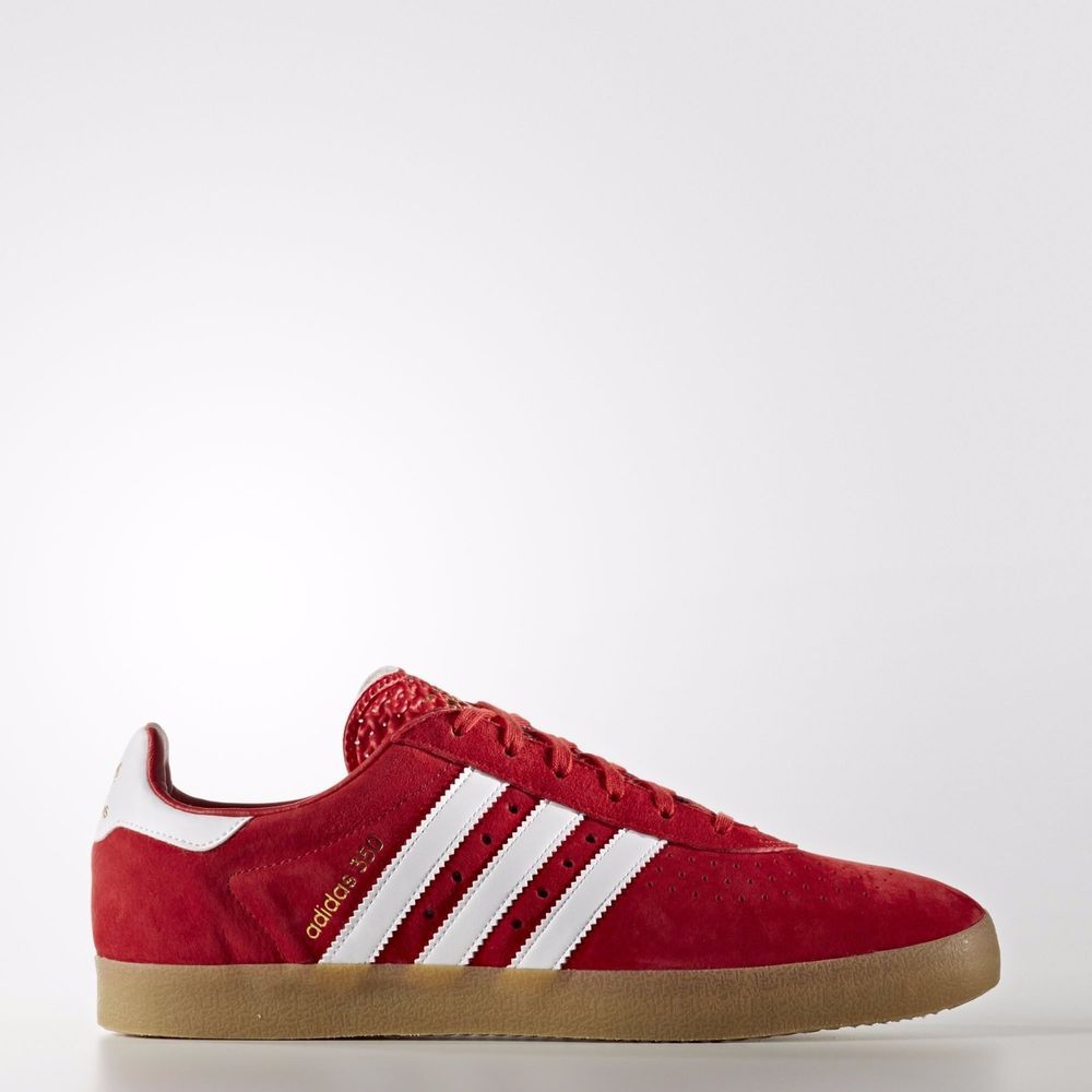 Adidas 350 Scarlet Footwear White Mens Suede Originals Trainers Sneakers Shoes Adidas 350 Scarlet Footwear White Mens Suede Originals Trainers Sneakers Shoes