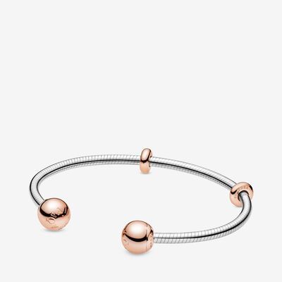 Bracelet Jonc Ouvert Façon Maille Serpent Pandora Moments ... Bracelet Jonc Ouvert Façon Maille Serpent Pandora Moments ...