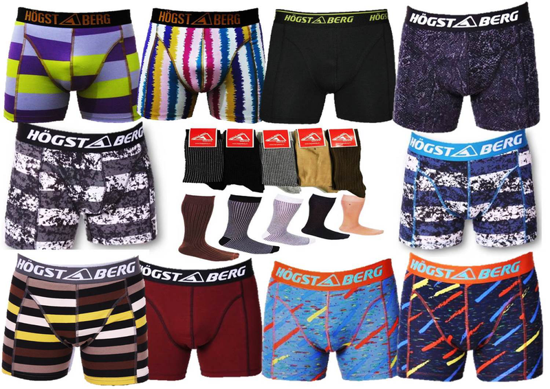 10 Pack Högstaberg Boxershorts +5 Par Strumpor | Snygga 10 Pack Högstaberg Boxershorts +5 Par Strumpor | Snygga